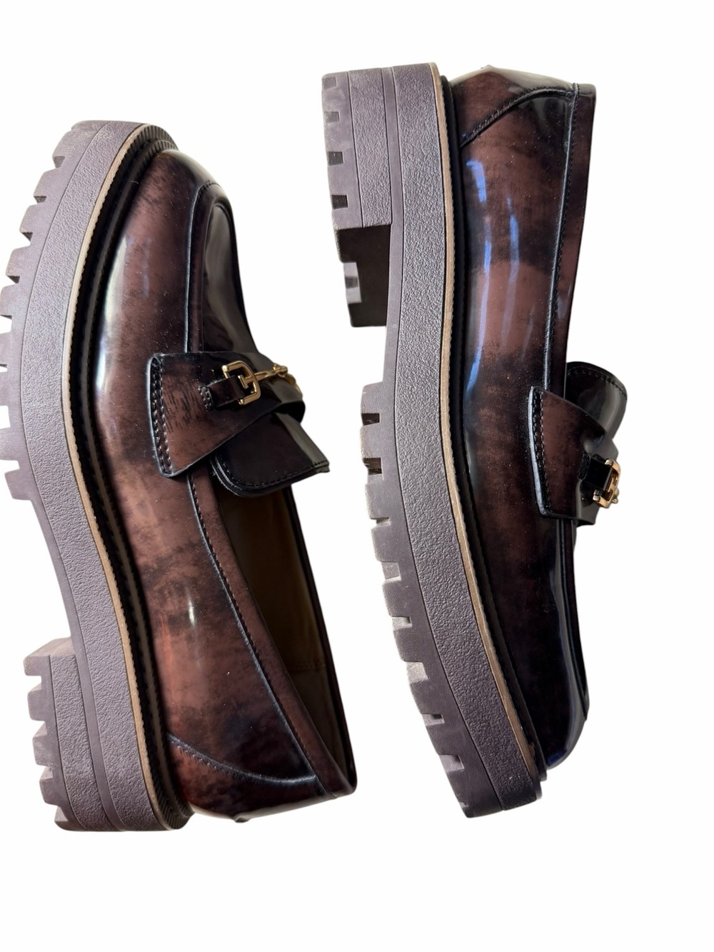 Sam Edelman Laurs Lug Sole Loafers in Chestnut brown size 8.5 shoes women